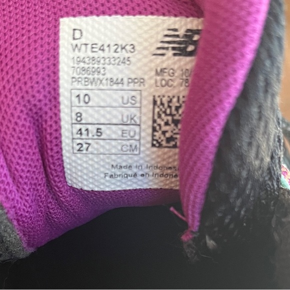 New Balance Women's Black and Purple Athletic Shoes - Picture 6 of 7